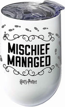 Load image into Gallery viewer, Spoontiques-Harry Potter Stainless Steel Wine Tumbler, 16 Oz - Double Wall Insulated Drink Cup with Lid for Travel - Mischief Managed