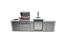 Load image into Gallery viewer, MONT ALPI 4-BURNER DELUXE ISLAND WITH A KEGERATOR-MAi400-DKEG