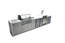 Load image into Gallery viewer, MONT ALPI 4-BURNER DELUXE ISLAND WITH A KEGERATOR, BEVERAGE CENTER AND FRIDGE CABINET-MAi400-DKEGBEVFC