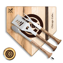Load image into Gallery viewer, 4-Piece Silver Slugger Baseball BBQ Tools