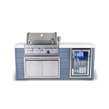 Load image into Gallery viewer, Mont Alpi 4-Burner Art wood Island in Stainless Steel