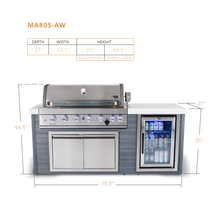 Load image into Gallery viewer, Mont Alpi 6-Burner Artwood Island in Stainless Steel