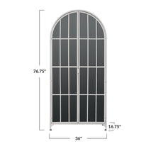 Load image into Gallery viewer, Arched Metal Cabinet with Glass Doors - Gray