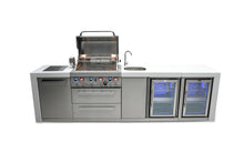 Load image into Gallery viewer, MONT ALPI 4-BURNER DELUXE ISLAND WITH A BEVERAGE CENTER AND FRIDGE CABINET-MAi400-DBEVFC