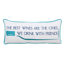Load image into Gallery viewer, Rightside Design-Wine Friends Indoor/Outdoor Lumbar Pillow