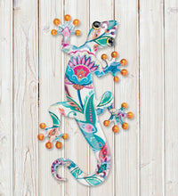 Load image into Gallery viewer, Luster Gecko Wall Decor 18" - White Multi

