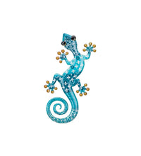Load image into Gallery viewer, Luster Gecko Wall Decor 8" - Blue
