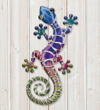 Load image into Gallery viewer, Luster Gecko Wall Decor 8" - Purple
