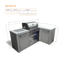 Load image into Gallery viewer, Mont Alpi 4-Burner Island w/90 Degree Corner
