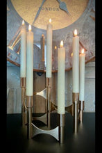 Load image into Gallery viewer, 20.5" L, 8 H" MODERN METALLIC TAPER HOLDER - GOLD
