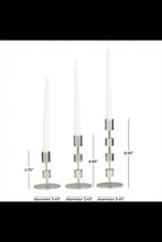 Load image into Gallery viewer, SET OF 3 SILVER BENSON CANDLESTICKS
