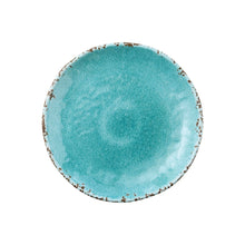 Load image into Gallery viewer, Set/4 Crackle 6" Melamine Appetizer Plate, Turquoise

