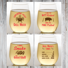 Load image into Gallery viewer, Wine-Oh! - BARBEQUE Shatterproof Wine Glasses
