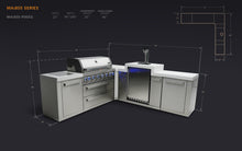 Load image into Gallery viewer, MONT ALPI 6-BURNER ISLAND WITH A KEGERATOR-MAi805-90KEG
