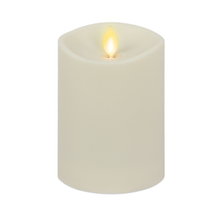 Load image into Gallery viewer, Pearl Ivory Outdoor Flameless Candle Pillar - Melted Top -
