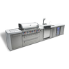 Load image into Gallery viewer, MONT ALPI 6-BURNER DELUXE ISLAND WITH A KEGERATOR AND A BEVERAGE CENTER-MAi805-DKEGBEV
