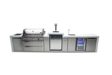 Load image into Gallery viewer, MONT ALPI 6-BURNER DELUXE ISLAND WITH A KEGERATOR AND A BEVERAGE CENTER-MAi805-DKEGBEV
