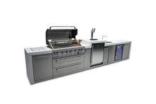 Load image into Gallery viewer, MONT ALPI 6-BURNER DELUXE ISLAND WITH A KEGERATOR AND A BEVERAGE CENTER-MAi805-DKEGBEV
