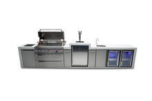 Load image into Gallery viewer, Mont Alpi 805 Deluxe Island with a Kegerator, Beverage Center and Fridge Cabinet-MAi805-DKEGBEVFC
