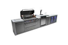 Load image into Gallery viewer, Mont Alpi 805 Deluxe Island with a Kegerator, Beverage Center and Fridge Cabinet-MAi805-DKEGBEVFC
