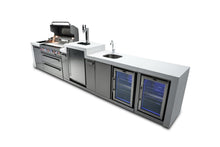 Load image into Gallery viewer, Mont Alpi 805 Deluxe Island with a Kegerator, Beverage Center and Fridge Cabinet-MAi805-DKEGBEVFC
