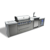 Load image into Gallery viewer, Mont Alpi 6-burner Deluxe Island with a kegerator and fridge cabinet-MAi805-DKEGFC
