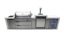 Load image into Gallery viewer, Mont Alpi 6-burner Deluxe Island with a kegerator and fridge cabinet-MAi805-DKEGFC
