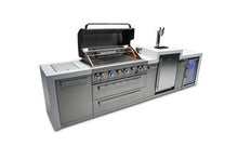 Load image into Gallery viewer, Mont Alpi 6-burner Deluxe Island with a kegerator and fridge cabinet-MAi805-DKEGFC
