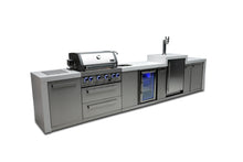 Load image into Gallery viewer, MONT ALPI 4-BURNER DELUXE ISLAND WITH A KEGERATOR AND A BEVERAGE CENTER-MAi400-DKEGBEV
