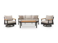 Load image into Gallery viewer, Caramel Highlands Outdoor Sofa/Chairs/Table Set
