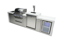 Load image into Gallery viewer, MONT ALPI 4-BURNER DELUXE ISLAND WITH A KEGERATOR AND FRIDGE CABINET-MAi400-DKEGFC
