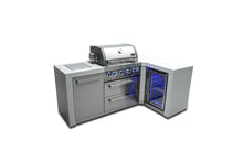 Load image into Gallery viewer, MONT ALPI 4-BURNER DELUXE ISLAND WITH A 90-DEGREE CORNER AND A FRIDGE CABINET-MAi400-D90FC
