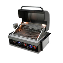 Load image into Gallery viewer, MONT ALPI 32" BLACK STAINLESS STEEL BUILT-IN GRILL-MABi400-BSS
