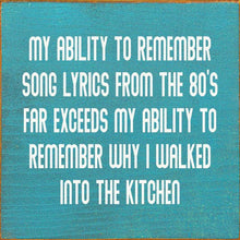 Load image into Gallery viewer, SAWDUST CITY - My Ability To Remember Song Lyrics From The 80's… (No Art)
