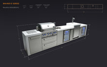Load image into Gallery viewer, MONT ALPI 4-BURNER DELUXE ISLAND WITH A KEGERATOR, BEVERAGE CENTER AND FRIDGE CABINET-MAi400-DKEGBEVFC

