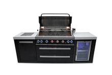 Load image into Gallery viewer, MONT ALPI 805 BLACK STAINLESS STEEL ISLAND WITH A FRIDGE CABINET-MAi805-BSSFC
