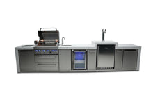 Load image into Gallery viewer, MONT ALPI 4-BURNER DELUXE ISLAND WITH A KEGERATOR AND A BEVERAGE CENTER-MAi400-DKEGBEV
