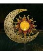 Load image into Gallery viewer, Filigree Sun Moon Solar Stake
