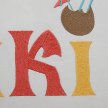 Load image into Gallery viewer, Rightside Design-Tiki Bar Embroidered Indoor/Outdoor Lumbar Pillow
